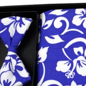 ROYAL PAREAUS FLORAL CUMMERBUND & BOW TIE SET